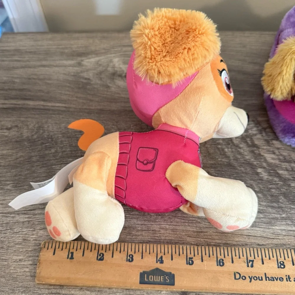 Nickelodeon Paw Patrol Plush & Slippers Kids Sz 11/12 Pink Purple Skye Everest